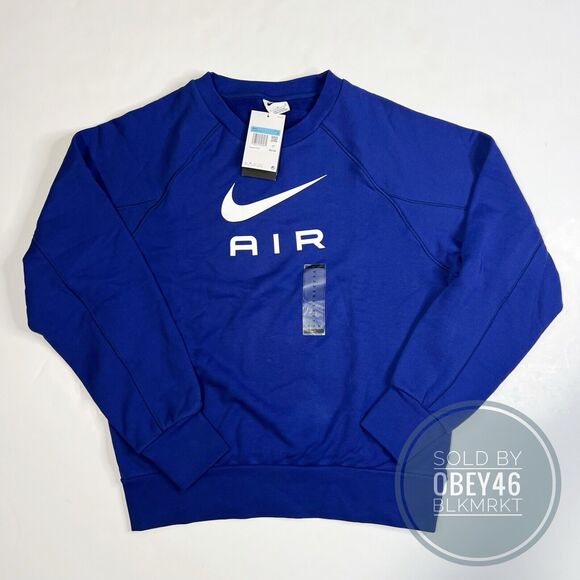 Nike Air French Terry Crew Neck Sweatshirt Blue DQ4205-455 Men’s Medium